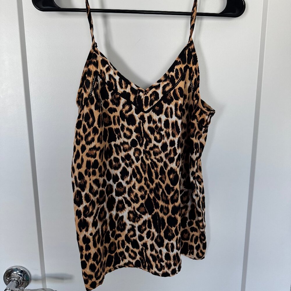 SUPRE Satin Leopard Print Cami | Size Small